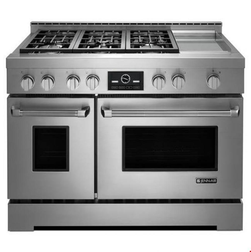 Pro-Style® Gas Range with Griddle and MultiMode® Convection, 48''