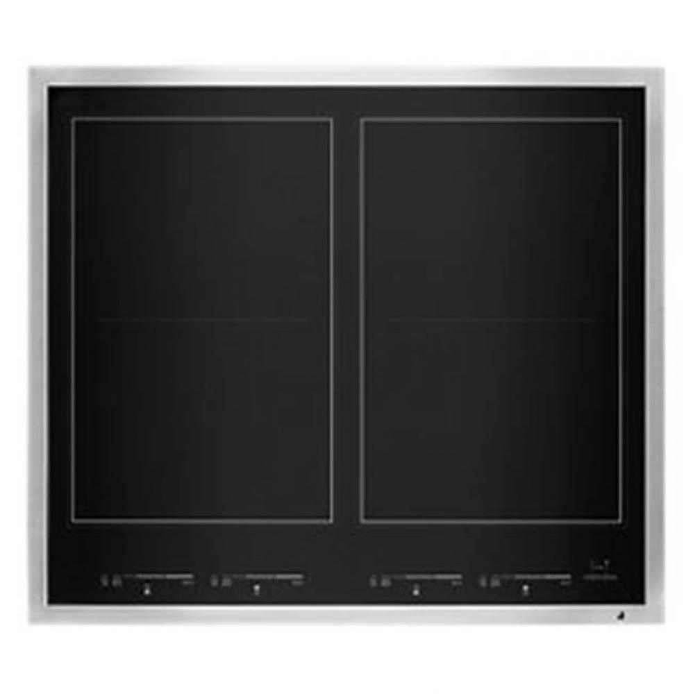 24'' Induction Cooktop, Stainless, 4 Flex Elements