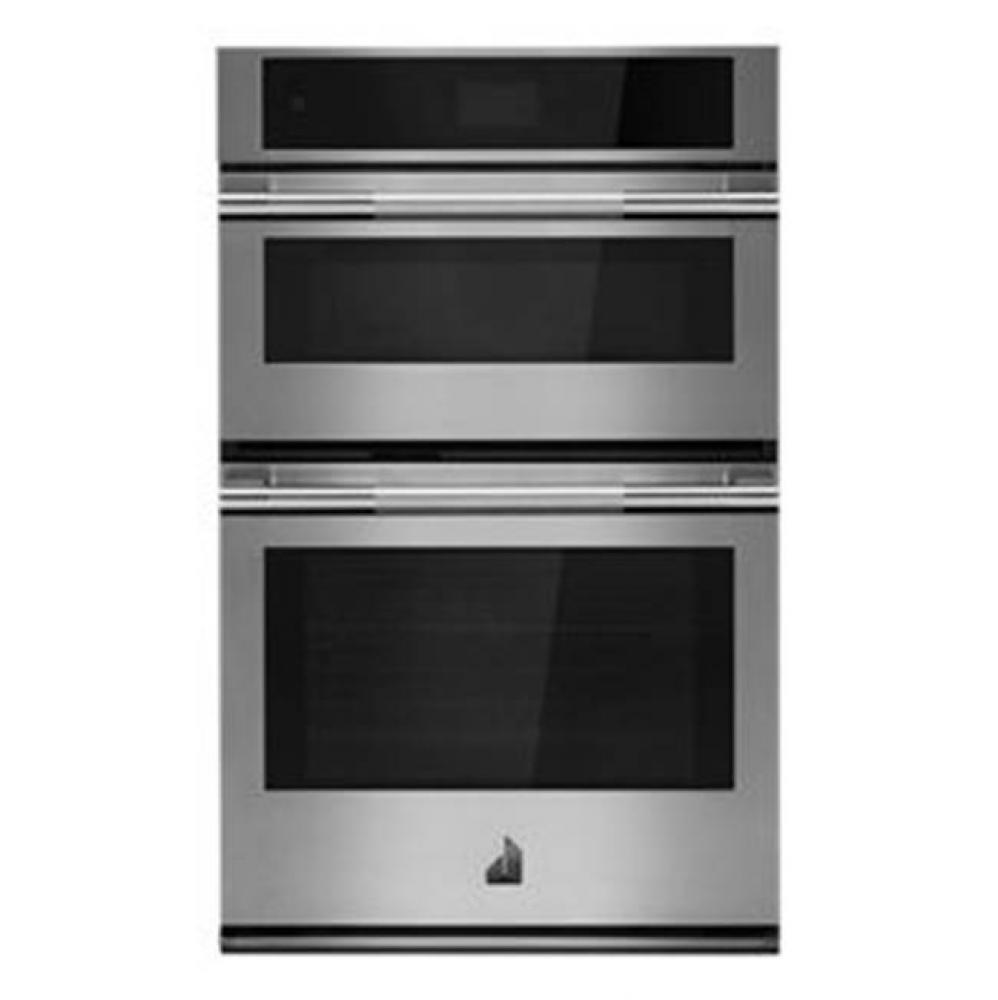 27'' Built In Microwave Oven Combo, Rise Style, 4 Glide Out Flat Tine Rac Ks, 4.3'&