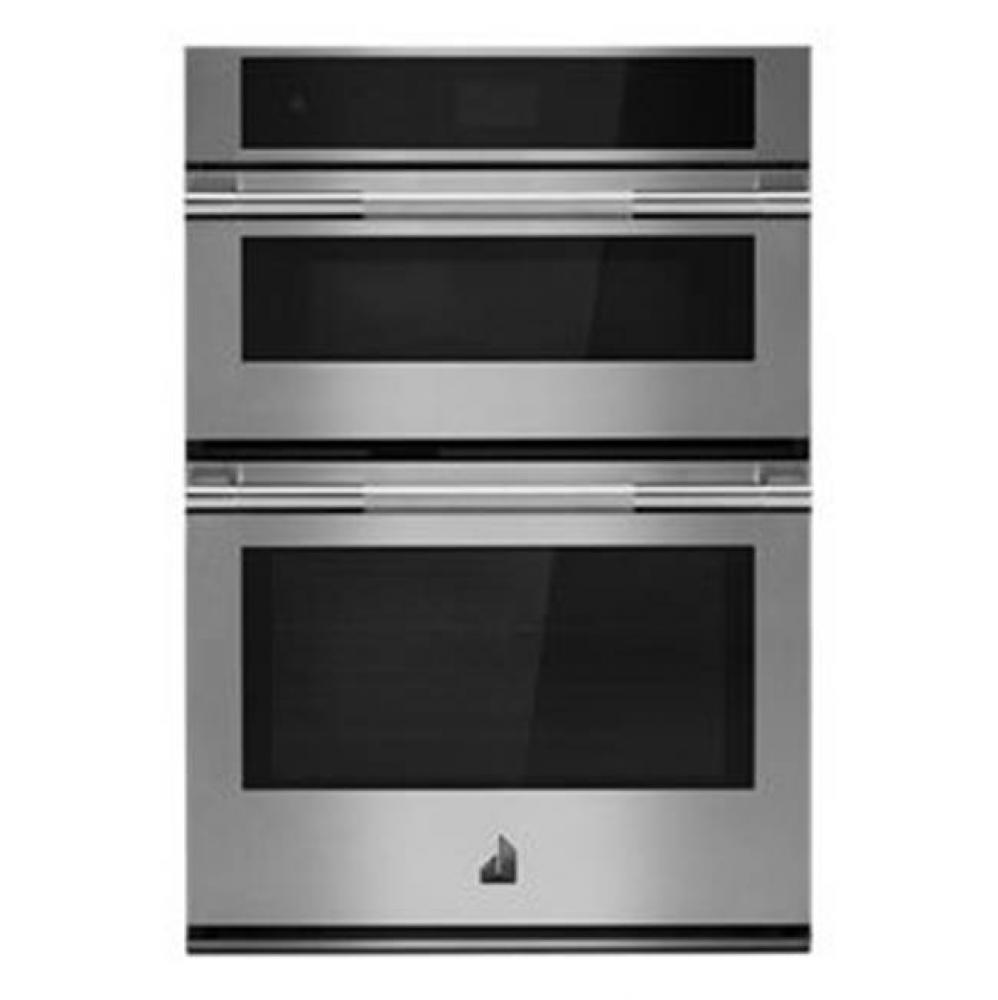 30'' Built In Microwave Oven Combo, Rise Style, 4 Glide Out Flat Tine Rac Ks, 4.3'&