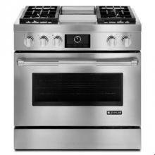 Jenn-Air JDRP536WP - Pro-Style® Dual-Fuel Range with Griddle and MultiMode® Convection, 36''