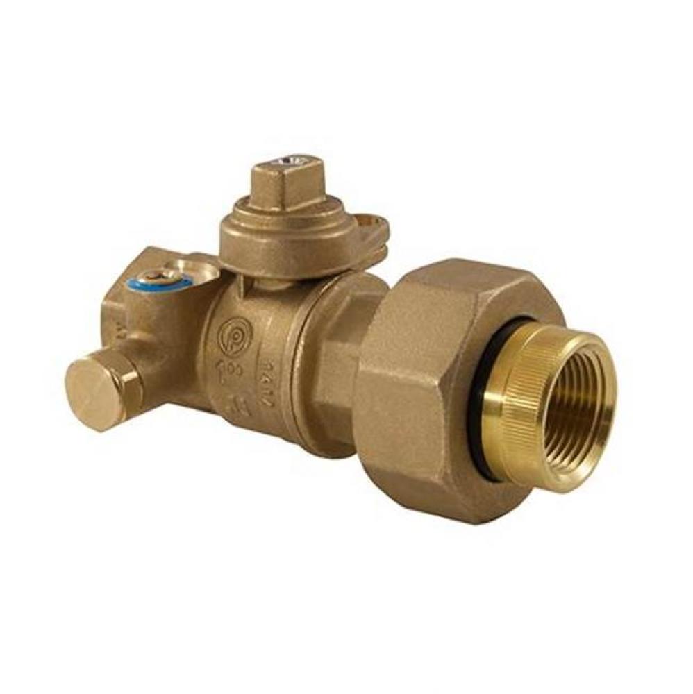 Utility Gas Ball Valve, Full Port, Service Bypass, 125 Psig, With Insulated Tail Piece 1'&apo