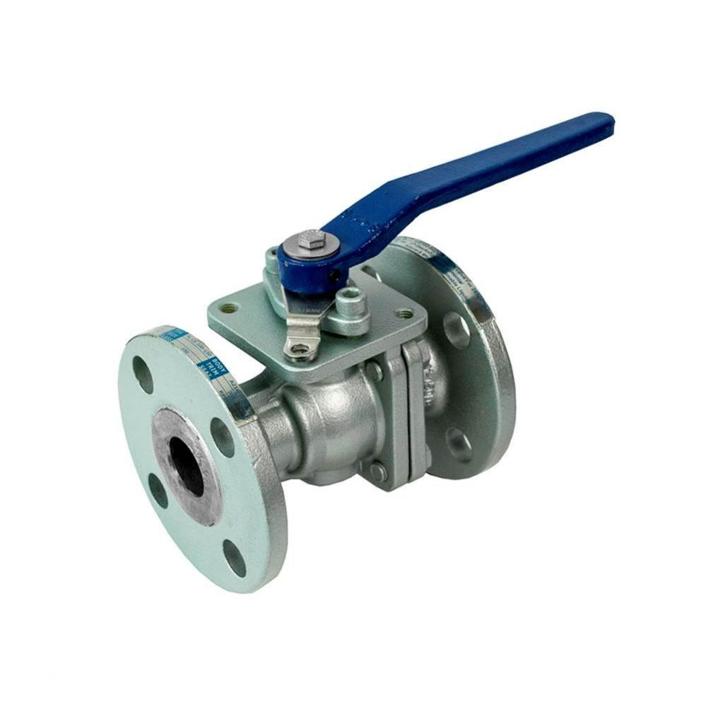 Full Port, 2 Piece, Flanged Connection, Class 150, Stainless Steel 4''