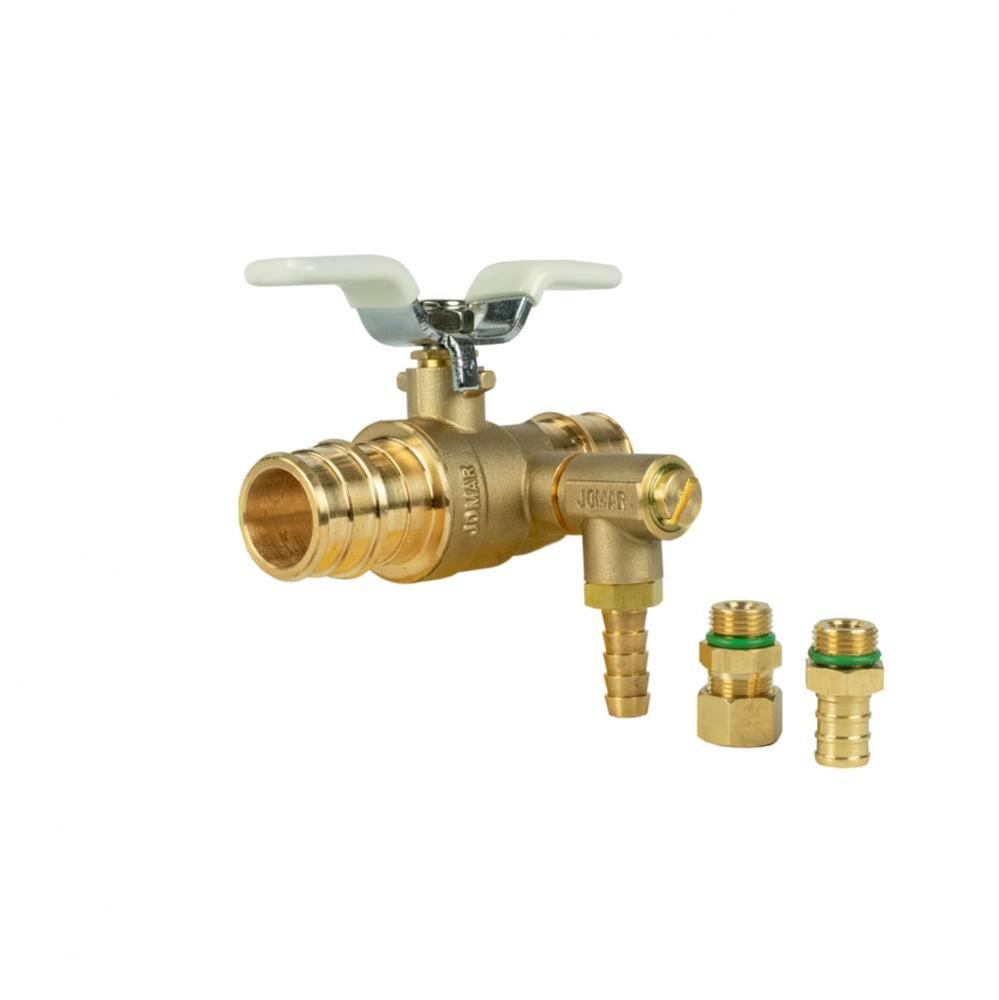 Standard Port, 2 Piece, Crimp Pex Connection, 400 Wog, Lf Thermal Expansion Ball Valve 3/4'&a