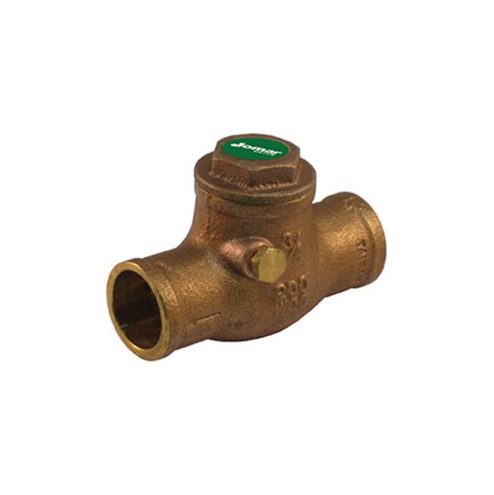 Horizontal Swing Check Valve, Solder Connection, Class 125, 200 Wog 2-1/2''
