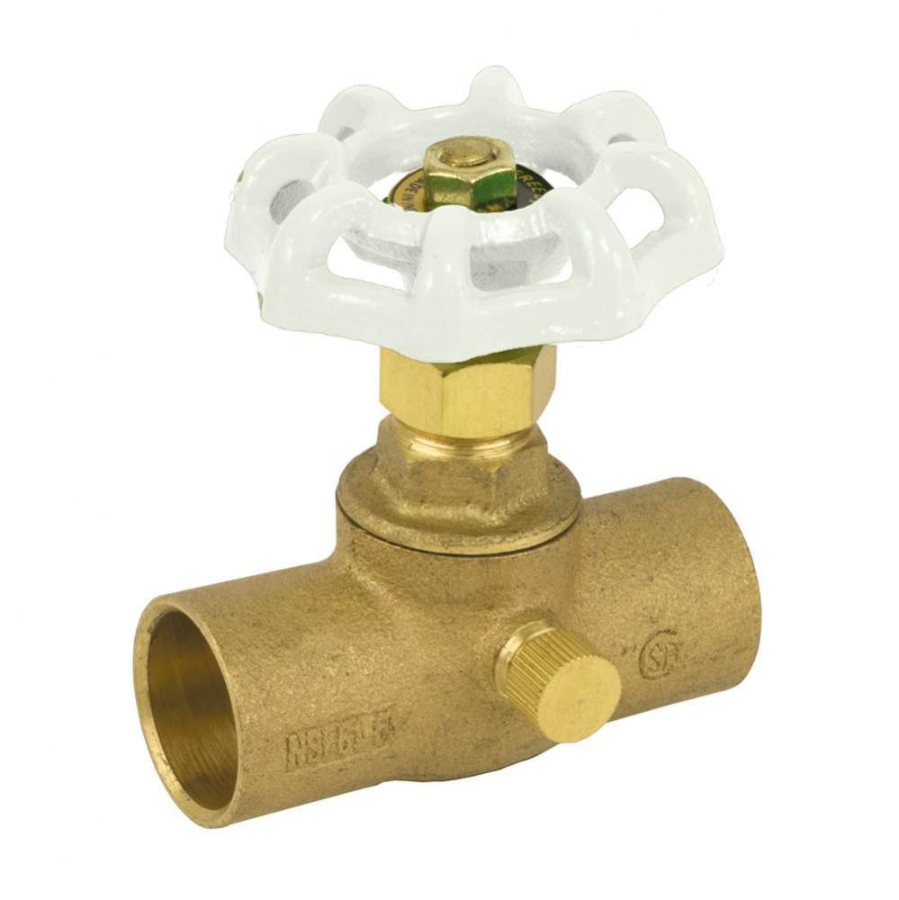 Stop & Waste Valve, Solder Connection, 200 WOG