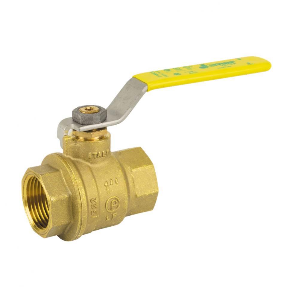 2 Piece, Full Port, Threaded Connection, Dezincification Resistant Brass, 600 Wog 1/2''