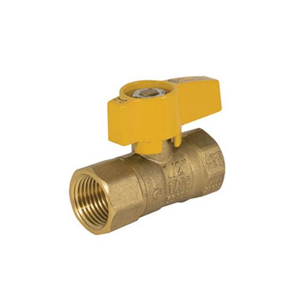 Gas Ball Valve, 2 Piece, 175 Wog 1/2''