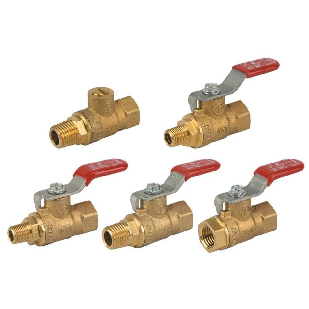 Full Port, 2 Piece, Threaded Connection, Mini Valves, 600 Wog 1/4'' Fip X 1/4'&apos