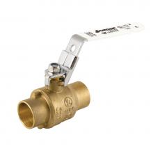 Jomar International LTD 100-120SSGLH - Full Port, 2 Piece, Solder Connection, 600 Wog, Stainless Steel Ball And Stem With Latch Lock Hand