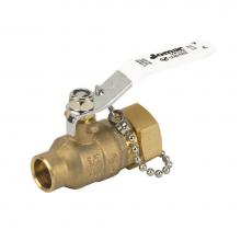 Jomar International LTD 100-664G - Full Port, 2 Piece, Solder X Hose Connection, 600 Wog, Stainless Steel Ball And Stem With Cap And