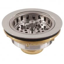 Jomar International LTD 300-023CLAM - Chrome Plated Brass Or 300 Grade Brushed Stainless Steel Sink Strainer