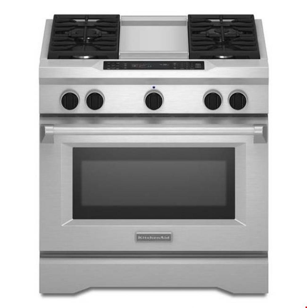36 in. Self-Cleaning Commercial Style Freestanding Dual Fuel Range