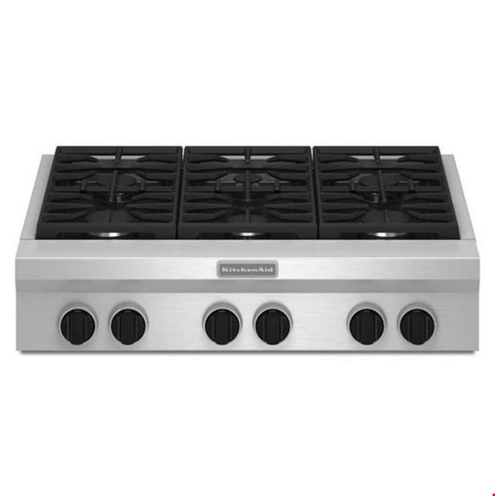36 in. Commercial Style Built-In Gas Cooktop