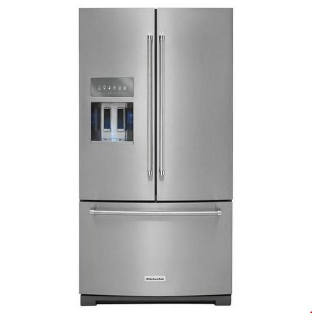 30 in.  No Frost External Dispense French Door Bottom-Freezer Refrigerator