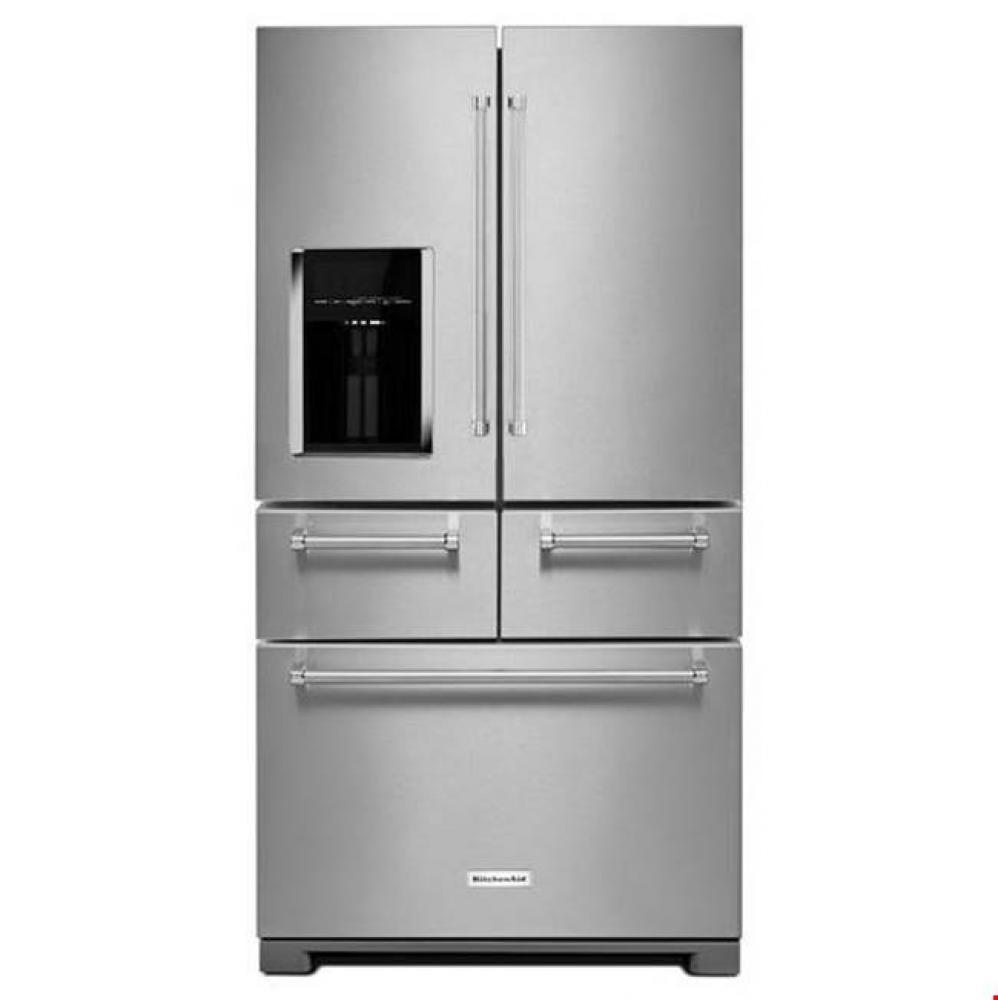 36 in. Wide No Frost External Dispense French Door BottomFrz Refrigerator