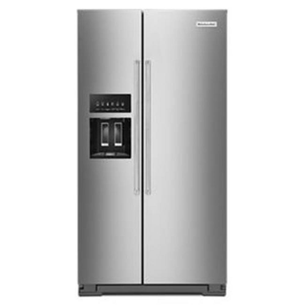 Kitchenaid 25 Cu Ft, Full-Depth Sxs Refrigerator, Exterior Ice And Water Dispenser