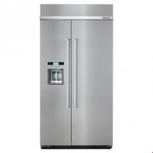 Kitchen Aid KBSD602ESS - 42 in. 25 cu. ft. No Frost SxS Built-In Freezer Refrigerator