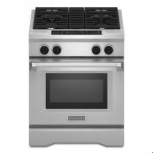 Kitchen Aid KDRS407VSS - 30 in. Self-Cleaning Commercial Style Freestanding Dual Fuel Range
