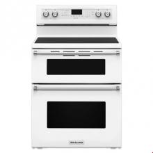Kitchen Aid KFED500EWH - 30 in. Self-Cleaning Convection Freestanding Electric Double Oven Range