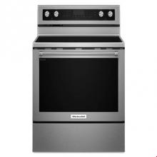 Kitchen Aid KFEG500ESS - 30 in. Self Cleaning Convertible Ceramic Glass Freestanding Electric Range