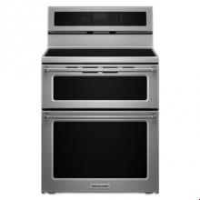 Kitchen Aid KFID500ESS - 30 in. Self-Cleaning Convection Freestanding  Induction Double Oven Range