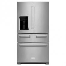 Kitchen Aid KRMF606ESS - 36 in. Wide No Frost External Dispense French Door BottomFrz Refrigerator