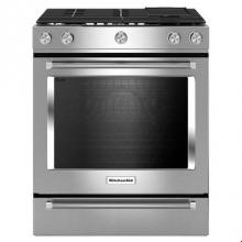 Kitchen Aid KSDB900ESS - 30 in. Self-Cleaning Convection Slide-In Dual Fuel Range