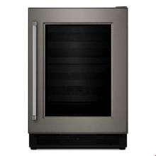 Kitchen Aid KUWR204EPA - 24'' Panel Ready Wine Cellar with Glass Door and Wood-Front Racks