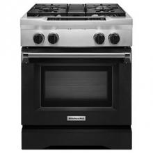 Kitchen Aid KDRS407VBK - 30 in. Self-Cleaning Commercial Style Freestanding Dual Fuel Range