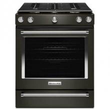 Kitchen Aid KSGG700EBS - 30 in. Self-Cleaning Convection Slide-In Gas Range