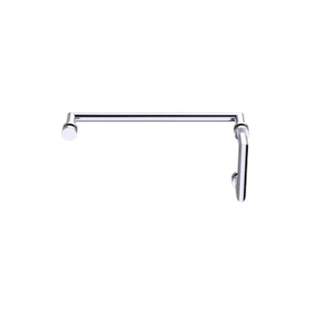 OSLO - 8-inch x 18-inch Offset Shower Door Handles -Polished Chrome