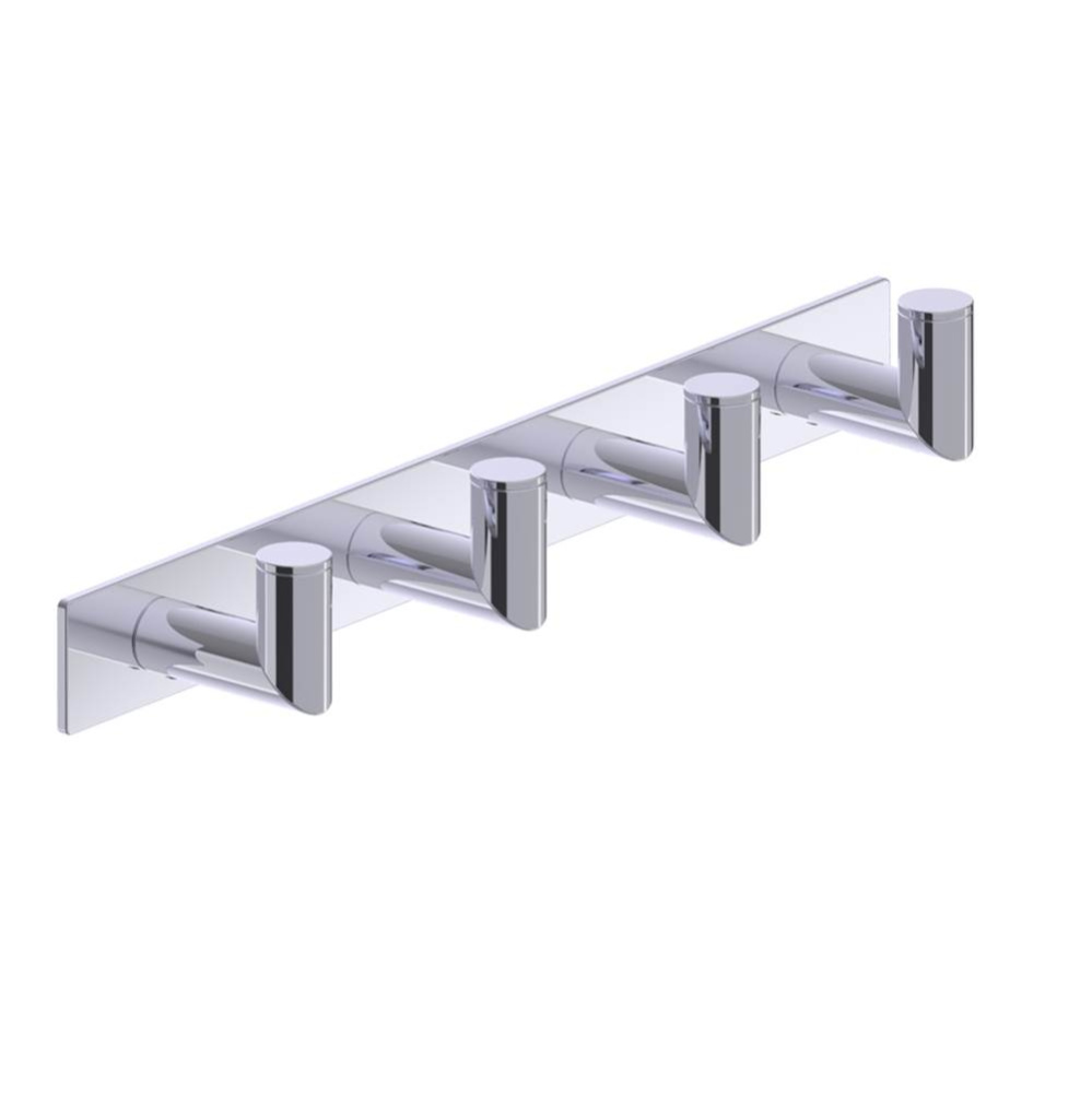 OSLO - Quadruple Prong Robe Hook - Deep-Polished Chrome