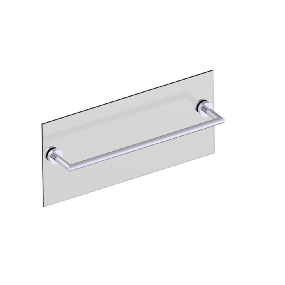 OSLO - 18-inch Bathroom Towel Bar Through Glass-Polished Chrome