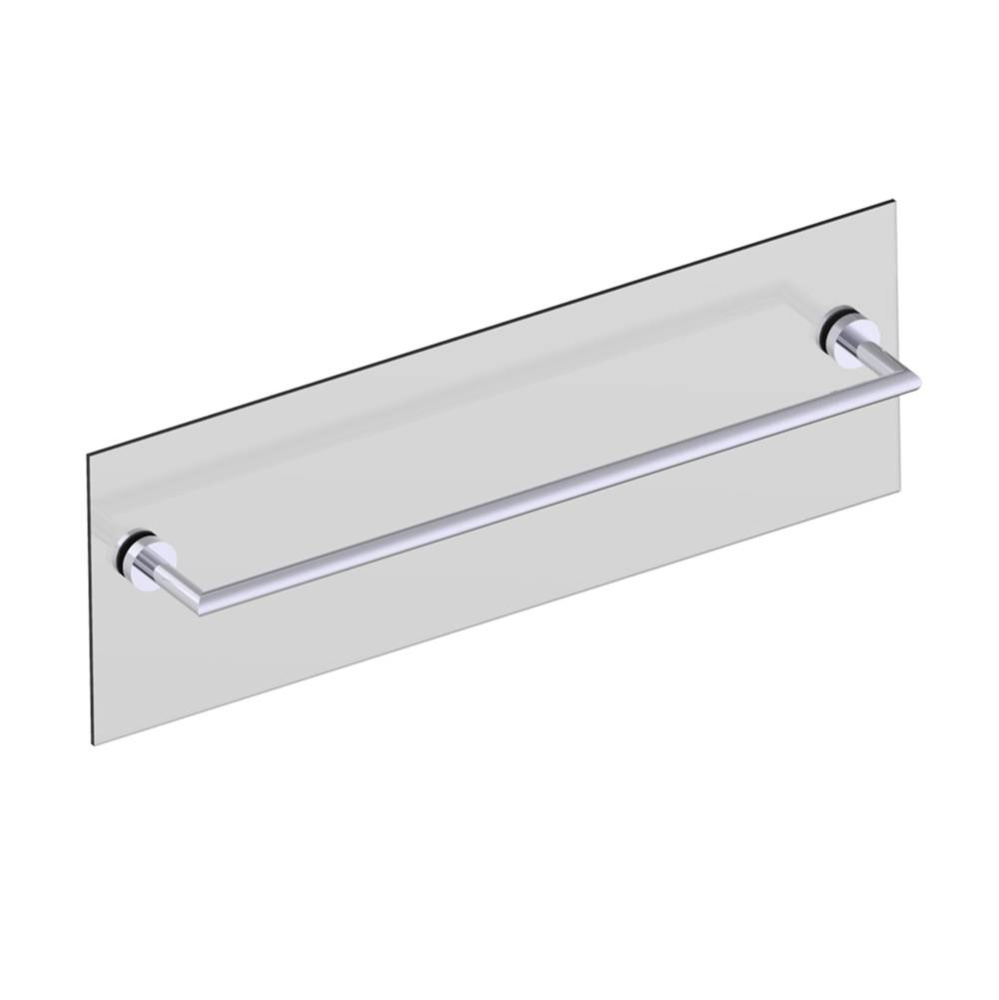OSLO - 24-inch Bathroom Towel Bar Through Glass-Polished Chrome