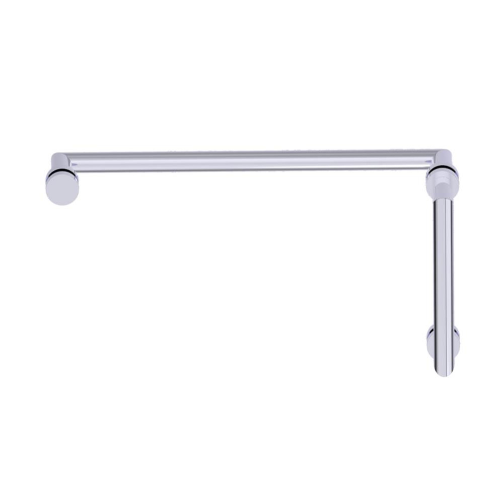 OSLO - 8-inch x 18-inch Offset Shower Door Handles -Polished Chrome