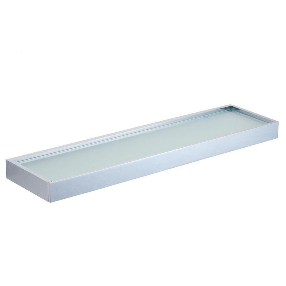BERLIN - 21-inch Glass Shelf -Polished Chrome