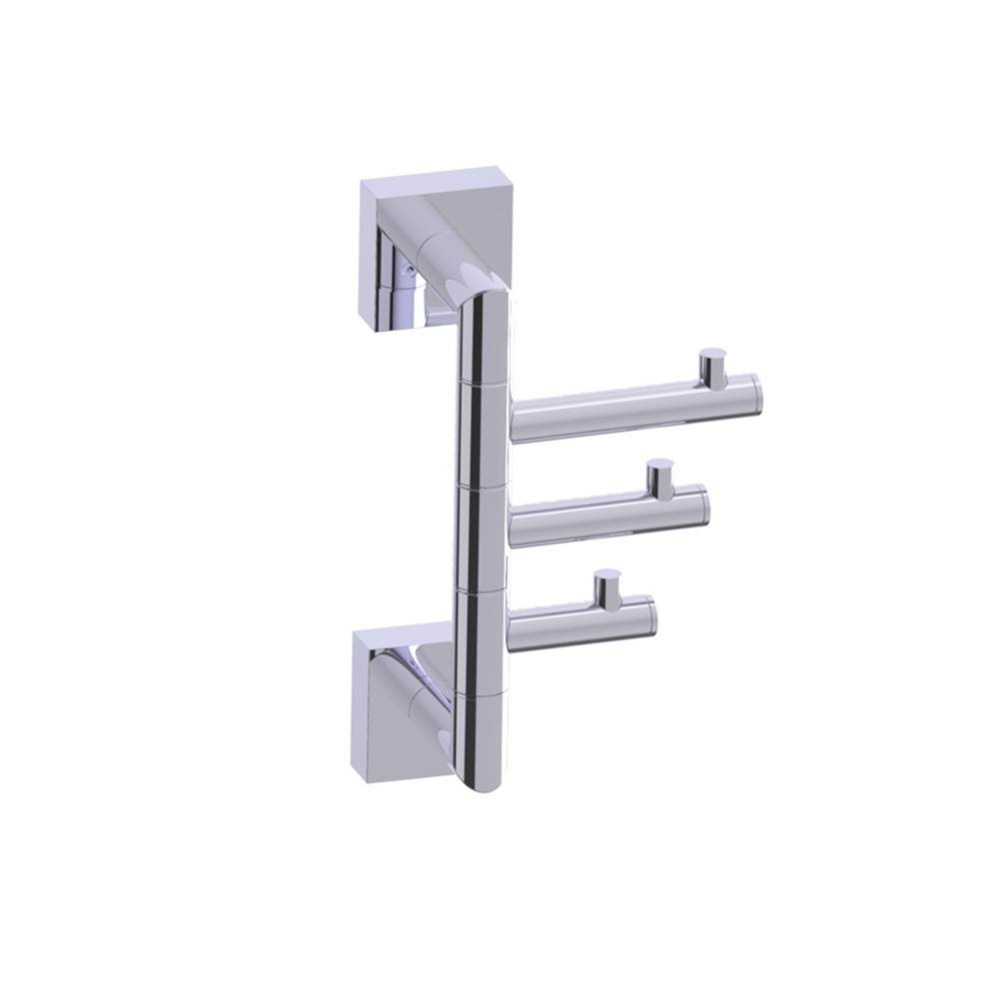 MADRID - Triple Prong Robe Hook-Polished Chrome