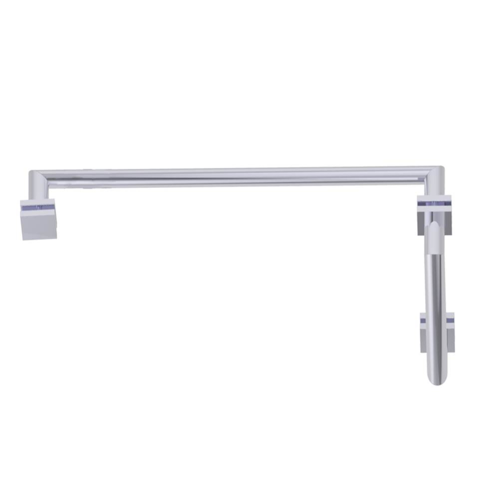 MADRID - 8-inch x 24-inch Offset Shower Door Handles -Polished Chrome