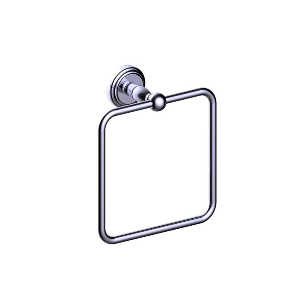 FLORENCE - Square Towel Ring-Polished Chrome