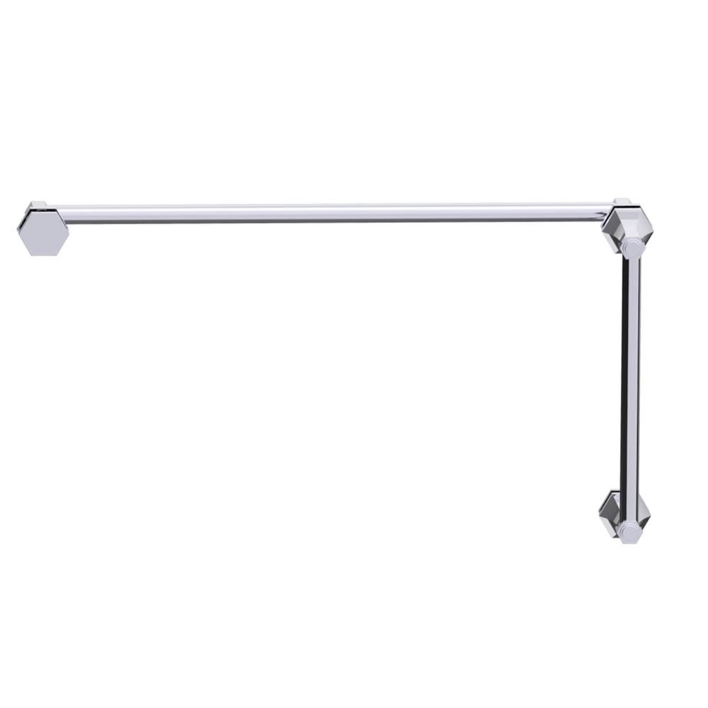 PISA - 12-inch x 24-inch Offset Shower Door Handles -Polished Chrome