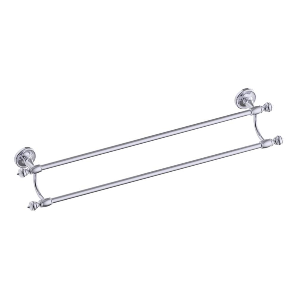 LYON - 24-inch Double Bathroom Towel Bar-Polished Chrome