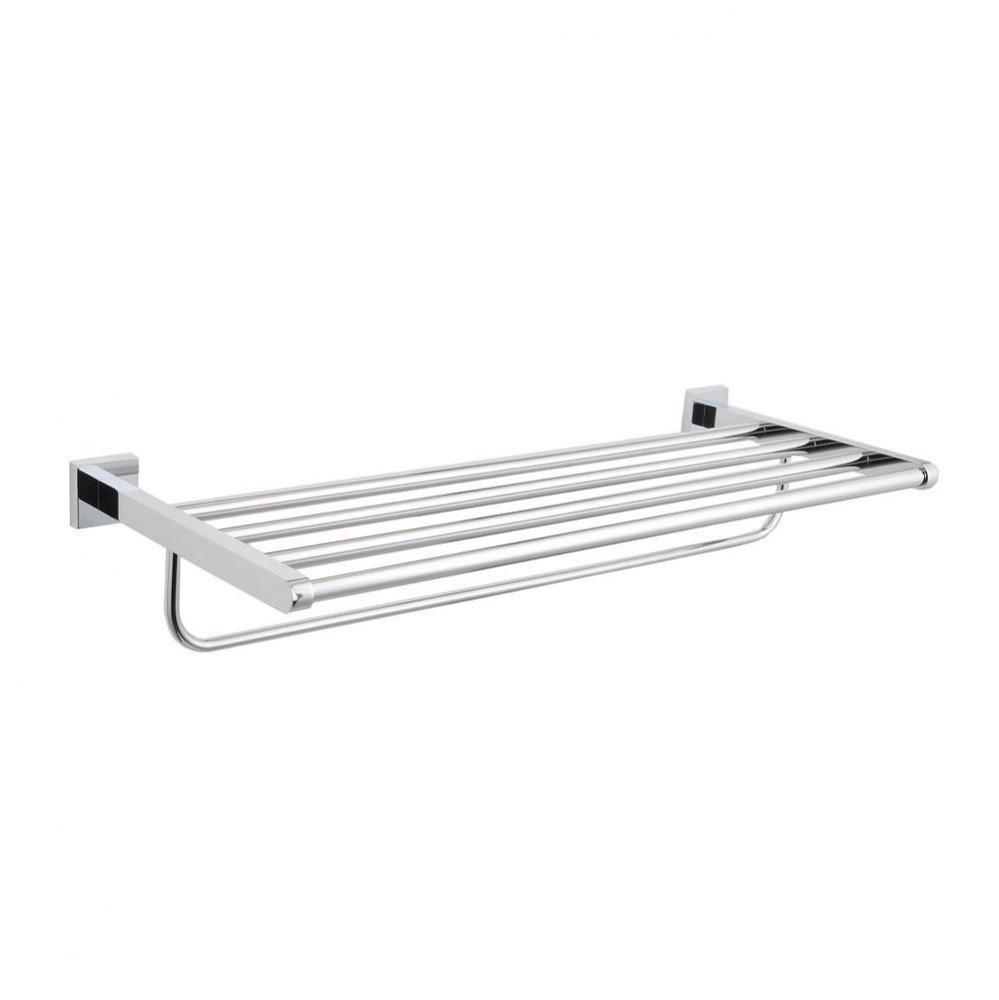 VERONA - Towel Shelf w/ Bar 24''- Polished Chrome