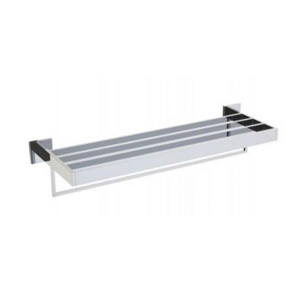 HAMBURG - Double Towel Shelf -Polished Chrome