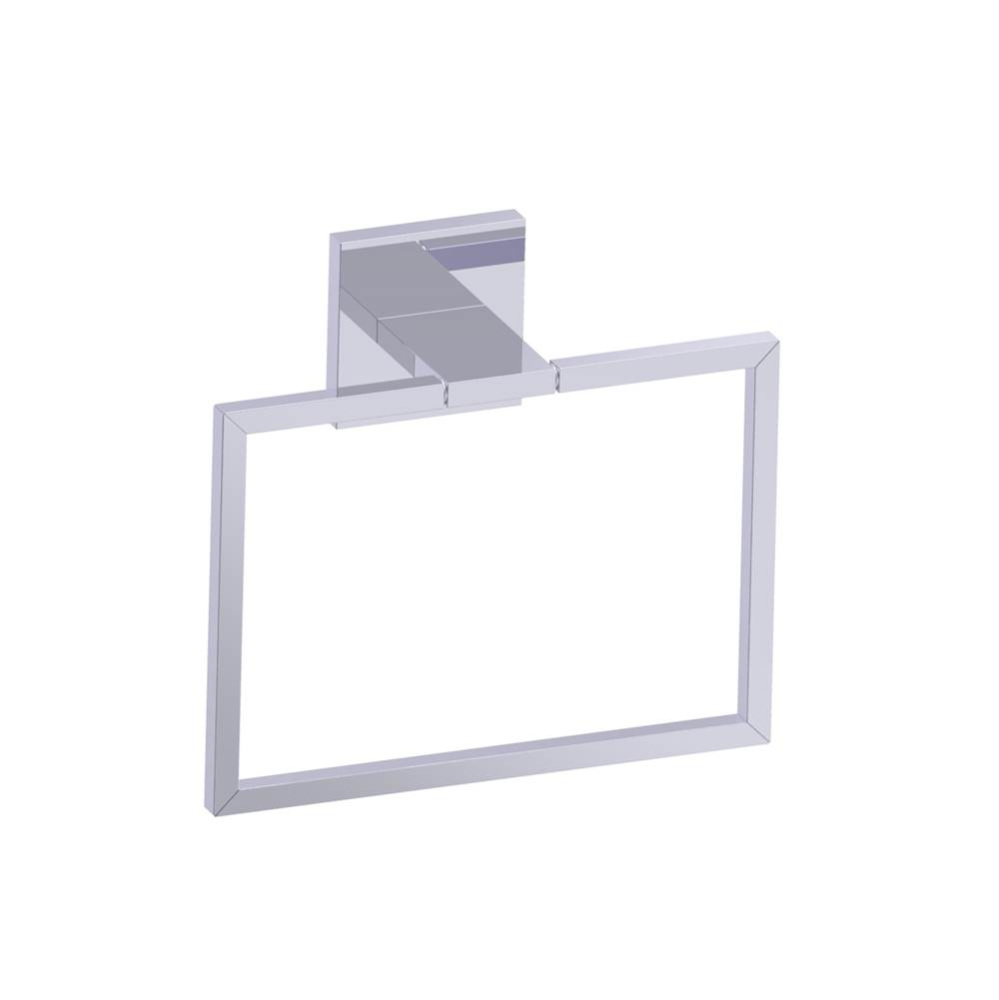HAMBURG - Square Towel Ring -Polished Chrome