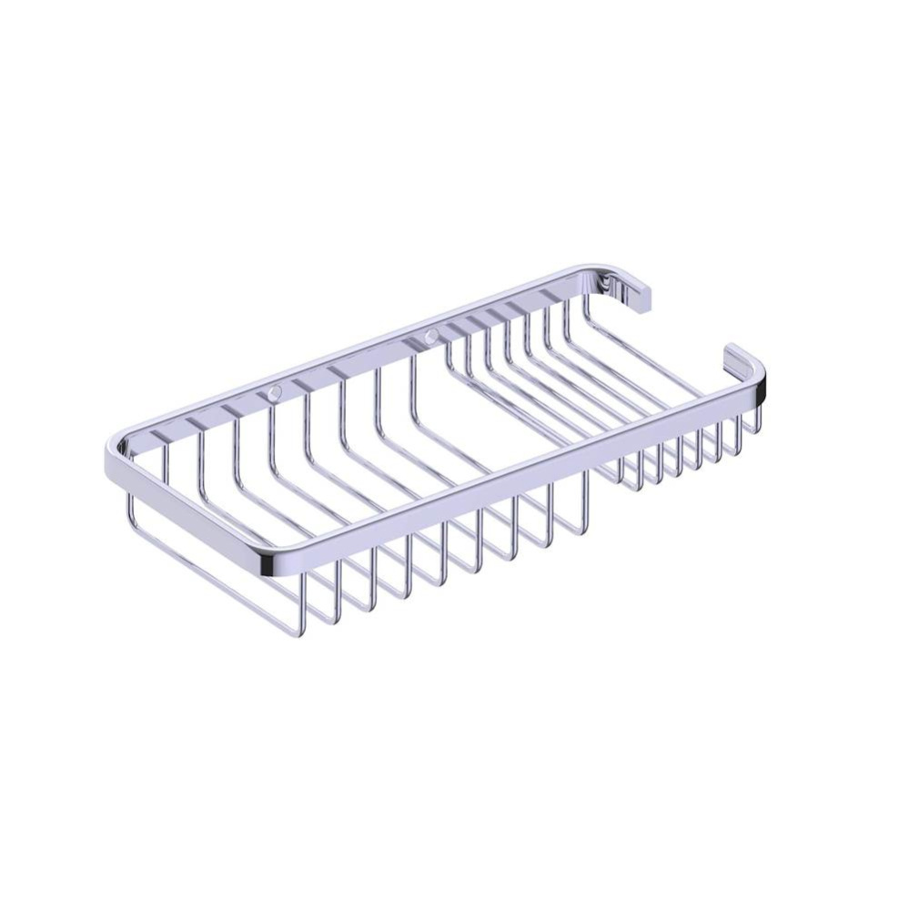 Bath & Shower Baskets - Wire Basket with Soap Holder-Polished Chrome