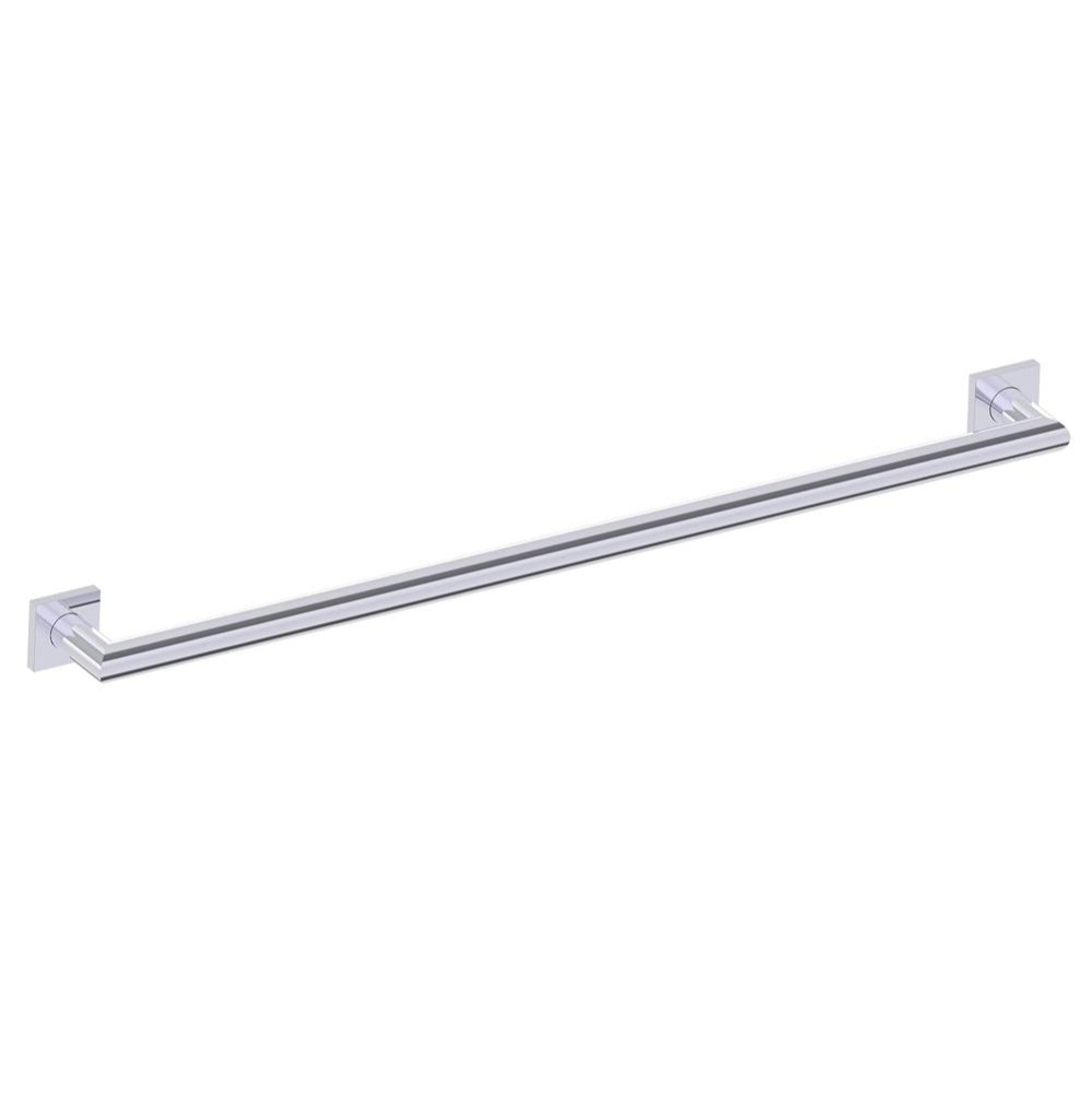 9600 Series 36-inch Mitered Grab Bar with Square Rosettes-Polished Chrome