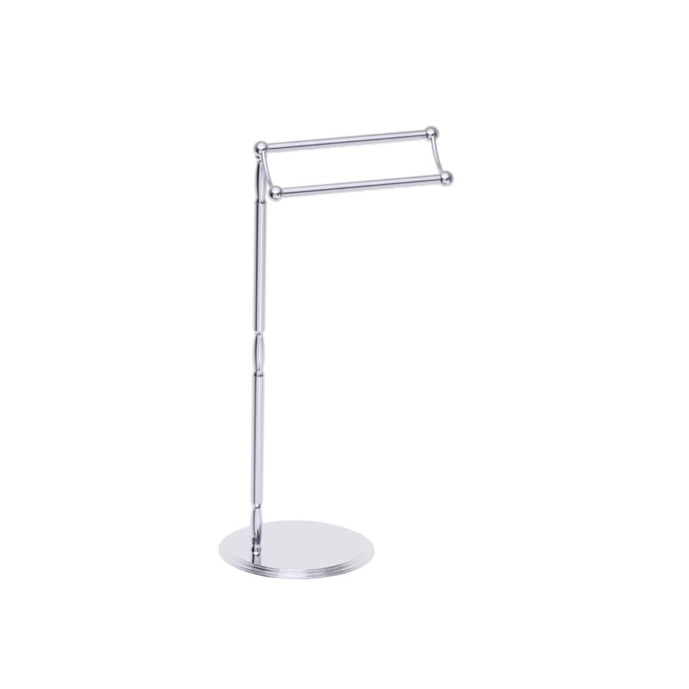 Free Standing -  Double Towel Rail -Polished Chrome