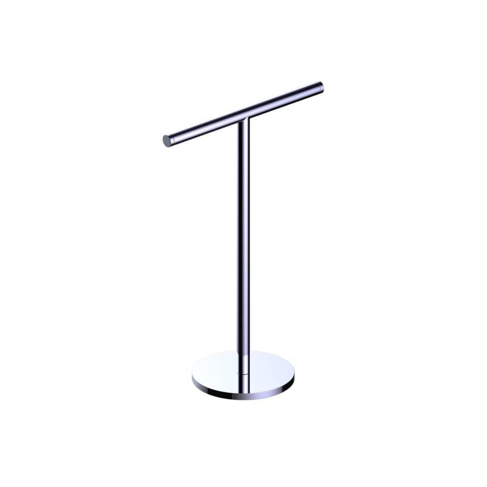 Free Standing - Round Hand Towel Holder -Polished Chrome