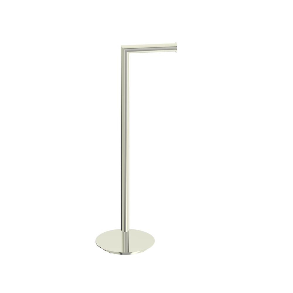 Free Standing - Round Toilet Paper Holder-Polished Nickel